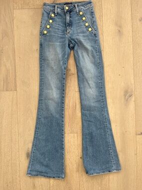 Ramy Brook Flare Nautical Button Jeans